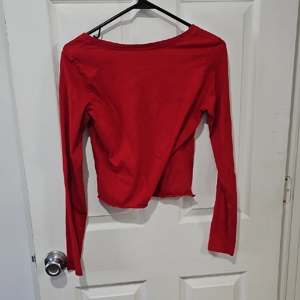 Nike Red Ohio State Cropped Long Sleeve Tee Size‎ Small